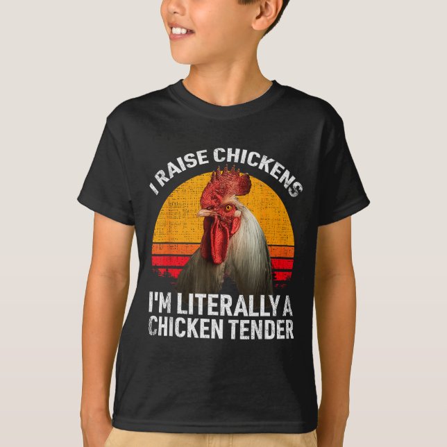 Camiseta Retro Funny Chicken Lover Gift – I Raise Chickens  (Anverso)