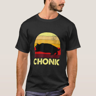 Camiseta Retro Funny Chonk Cat