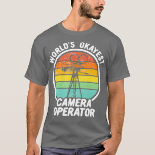 Camiseta Retro Funny del Operador de Cámara Okayest del Mun