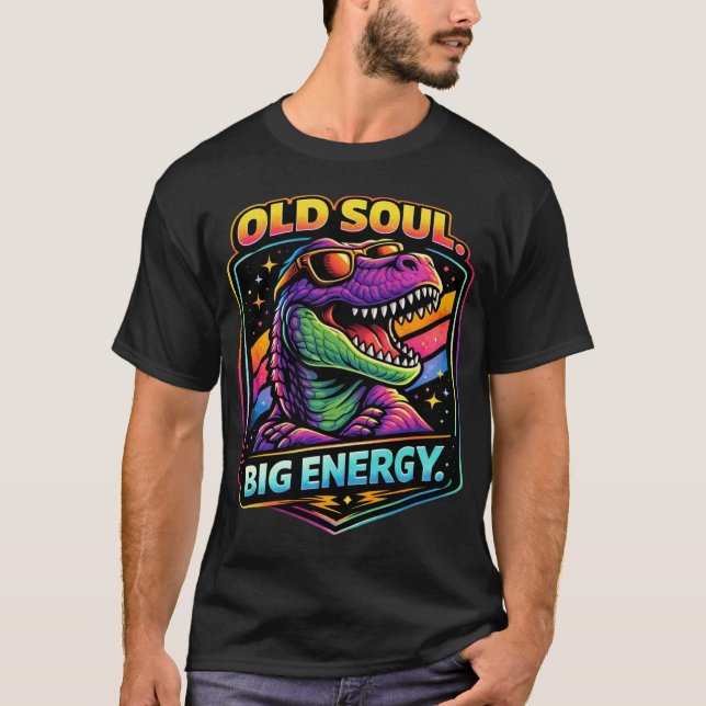 Camiseta Retro Funny Dino Personality Graphic Tee (Anverso)