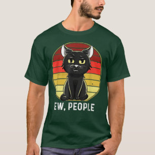 Camiseta Retro Funny Ew, Gato Negro De La Gente