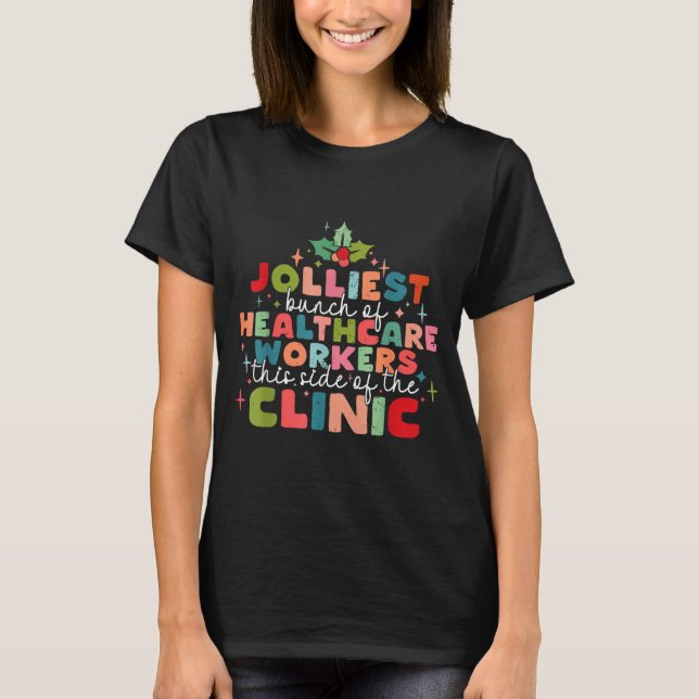 Camiseta Retro Funny Nurse Jolliest Bunch Of Healthcare Wor (Anverso)