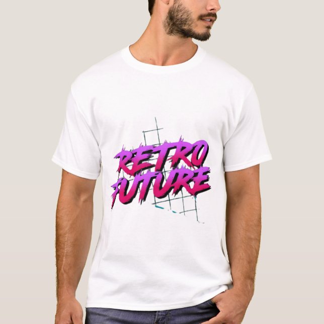 Camiseta "Retro Future - Bold Neon Typography with 80s Aest (Anverso)