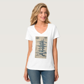 camiseta retro futurista para mujeres