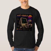 Retro Futurista Robot de IA Computadora Vaporwave 