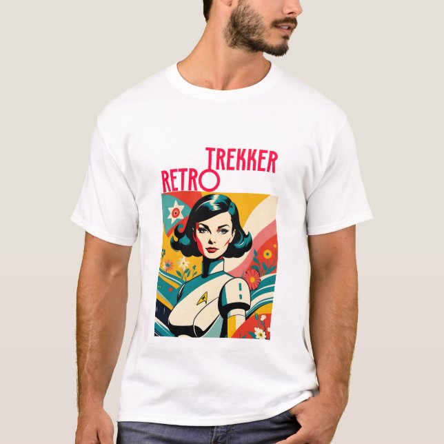 Camiseta Retro-Futuristic Explorer Trekker (Anverso)