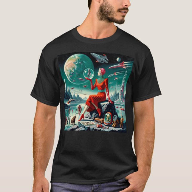Camiseta Retro Futuristic Illustration (Anverso)