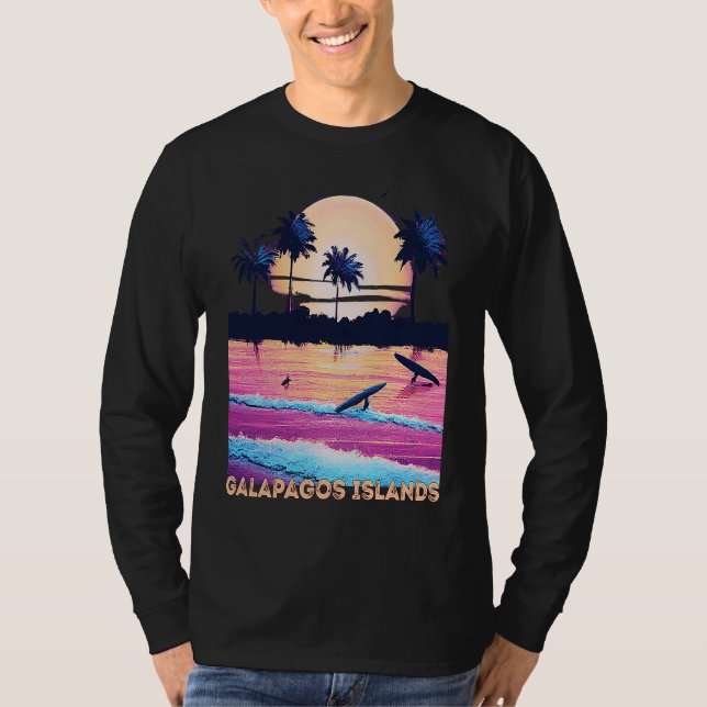 Camiseta Retro Galapagos Islands Ecuador Souvenir Surf (Anverso)