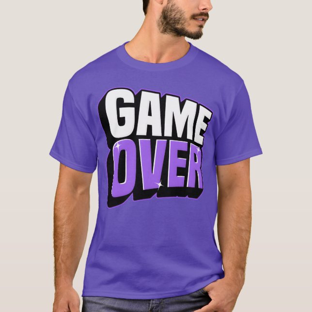 Camiseta Retro Game Over Glow friend family (Anverso)