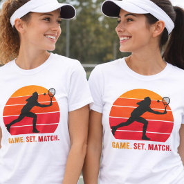 Camiseta Retro Game Set Match Tennis Shirt