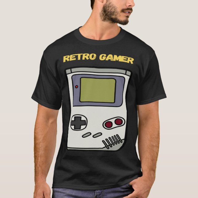 Camiseta Retro Gamer 1980's 1990 Hombres de sistema de jueg (Anverso)