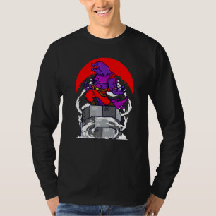 Camiseta Retro Gamer 8 bit Werewolf Howling Moon Wolf Man V