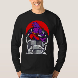 Camiseta Retro Gamer 8 bit Werewolf Howling Moon Wolf Man V