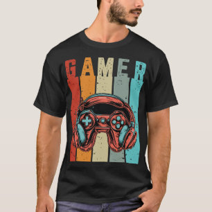 Camiseta Retro Gamer Art - Vintage Gaming Controller