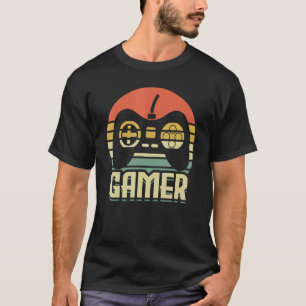 Camiseta Retro gamer con consola de juegos
