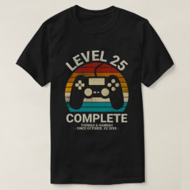 Camiseta Retro Gamer, el 25 aniversario Boda personalizado