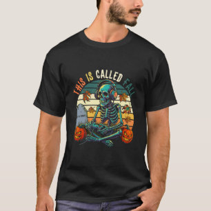 Camiseta Retro Gamer Esqueleto Halloween Otoño Gaming - Ata