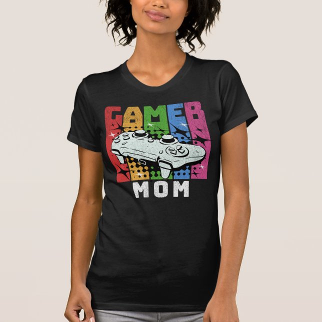 Camiseta Retro Gamer Mom (Anverso)