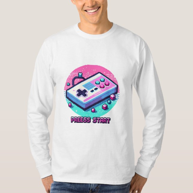 Camiseta Retro Gamer Pixel Art (Anverso)