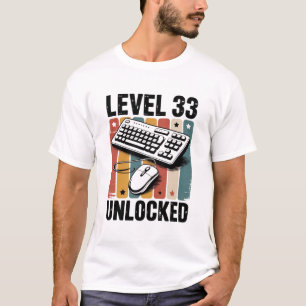 Camiseta Retro gaming 33 cumpleaños Nivel 33 Desbloqueado j