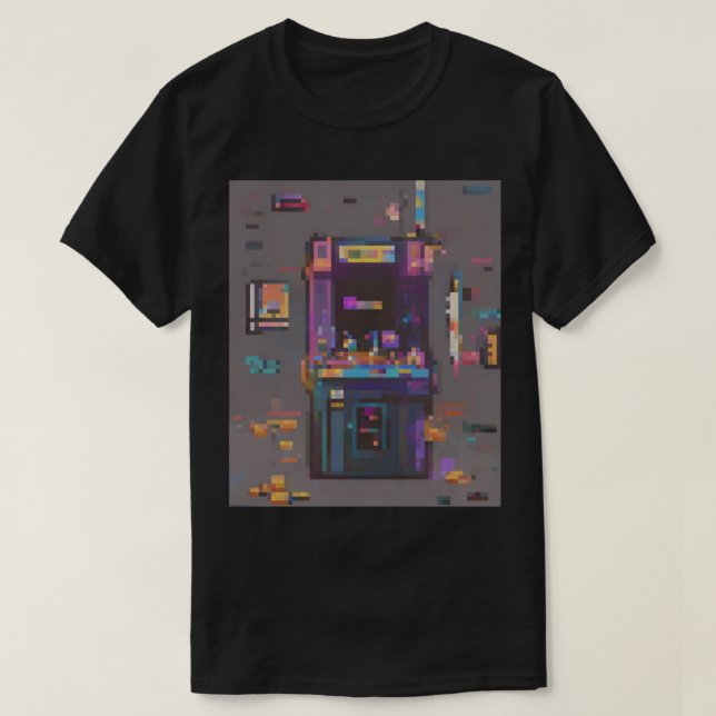 Camiseta Retro Gaming Arcade Pixel Art Cartridge Console No (Diseño del anverso)