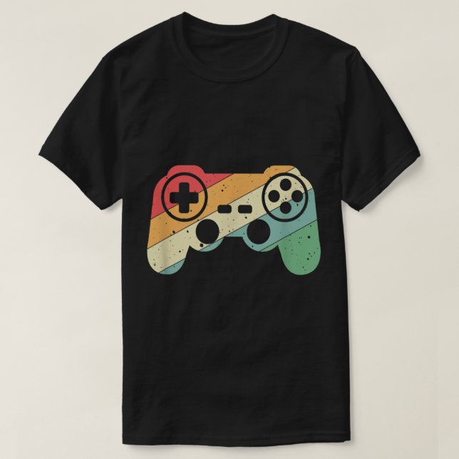 Camiseta Retro Gaming Controller Vintage Design (Diseño del anverso)