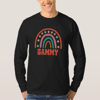 Camiseta Retro Gammy Groovy Grandma Rainbow Boho Style