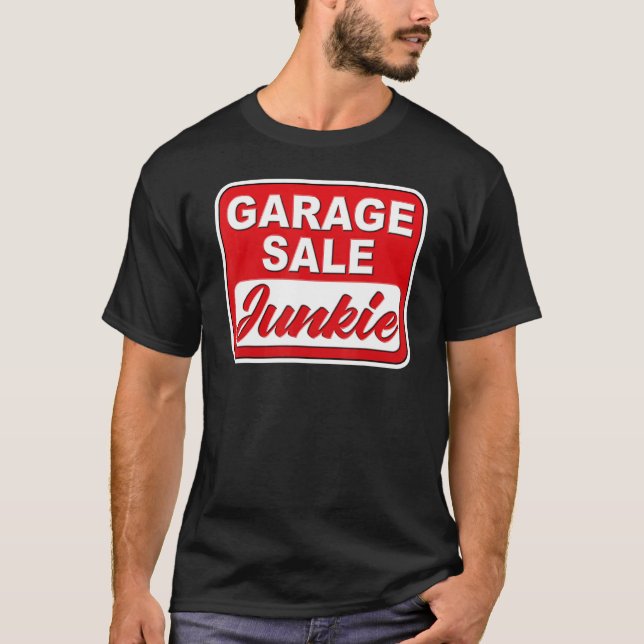 Camiseta Retro Garage Sale Junkie Thrifting (Anverso)