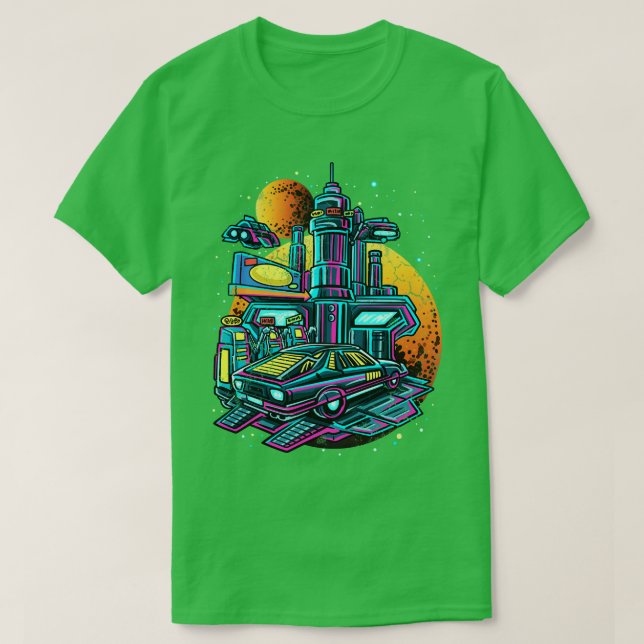 Camiseta Retro Gas Station Space Crafts UAPS (Diseño del anverso)