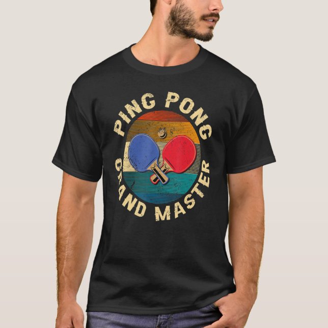Camiseta Retro Gekreuzte Ping Pong Schläger Ping Pong Grand (Anverso)