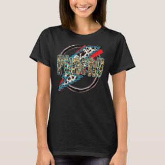 Camiseta Retro Gemstone Punchy Piel de vaca Lightning Bolt 