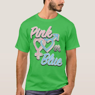 Camiseta Retro Gender Reveal Pink or Blue Celebrate