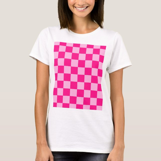 Camiseta Retro geométrico rosa cálido (Anverso)