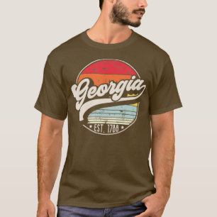Camiseta Retro Georgia Home State GA Guay 70s Style Sunset