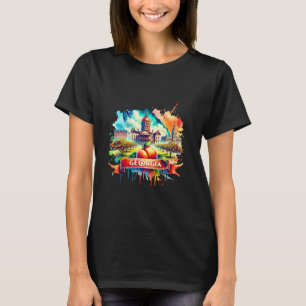 Camiseta Retro Georgia Map T-Shirts – Vintage usa map