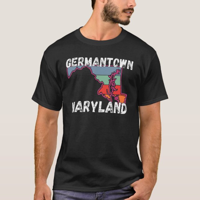 Camiseta Retro Germantown MD Maryland City Apparel Souvenir (Anverso)