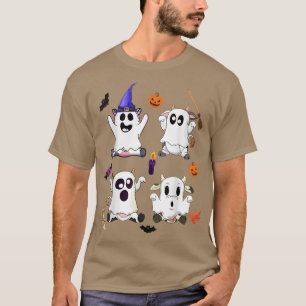 Camiseta Retro Ghost Cow Spooky Season Trick Or Treats Horr