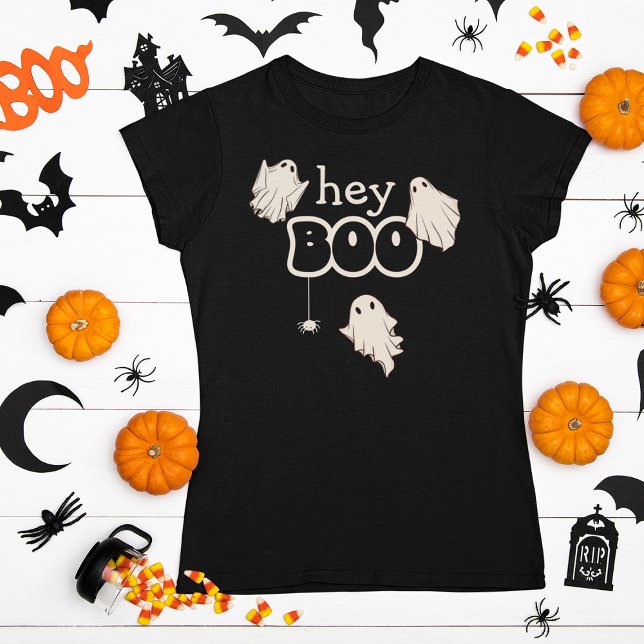 Camiseta Retro Ghosts Hey Boo Halloween (Subido por el creador)