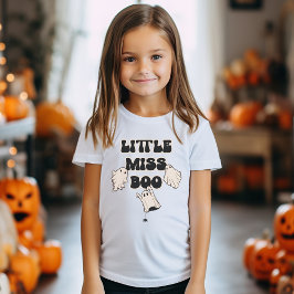 Camiseta Retro Ghosts Pequeña Miss Boo Halloween