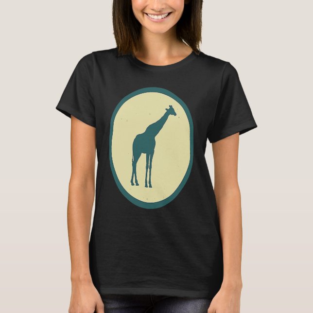 Camiseta Retro Giraffe Vintage Wild Animal (Anverso)