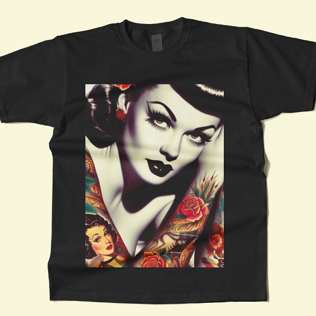 Camiseta Retro Glam Pin-up (Subido por el creador)