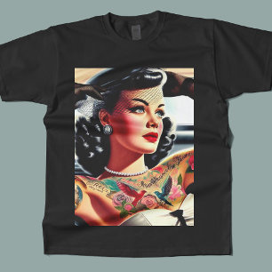 Camiseta Retro Glam Tattooed Pin-up