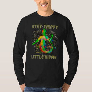 Camiseta Retro Glitchy Stay Trippy Hippie Weird Mermaid Des