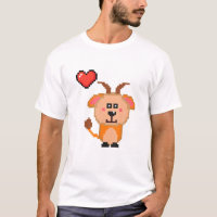 Retro Goat 8 bits Videogame Funny Gamers Pixelated