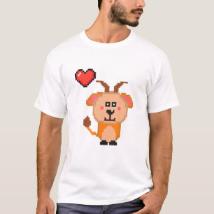 Camiseta Retro Goat 8 bits Videogame Funny Gamers Pixelated
