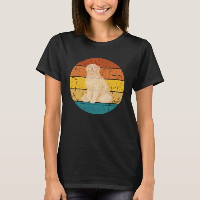 Camiseta Retro Golden Retriever Vintage Sunset (Anverso)