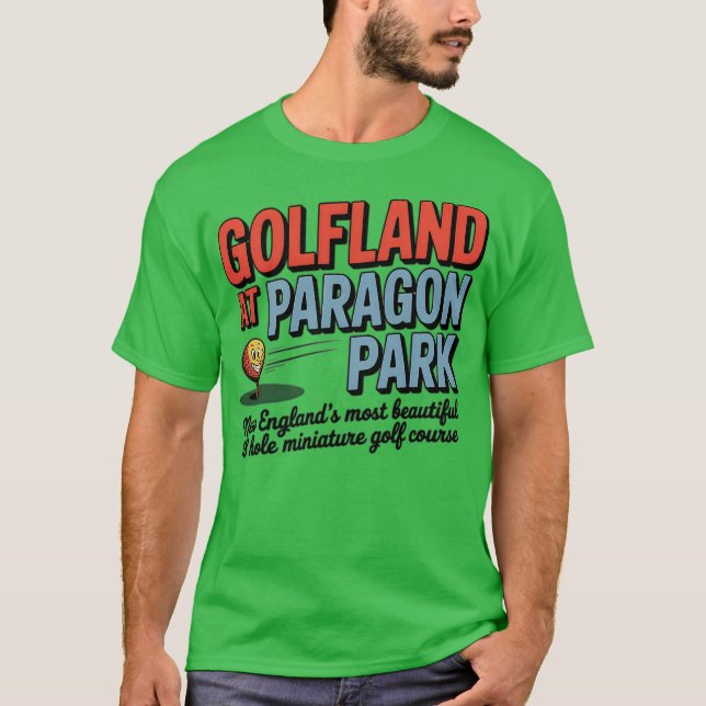 Camiseta Retro GolfLand at Paragon Park T-Shirt – New Engla (Anverso)
