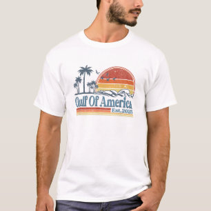 Camiseta Retro Golfo De USA América 2025 Bandera Americana 