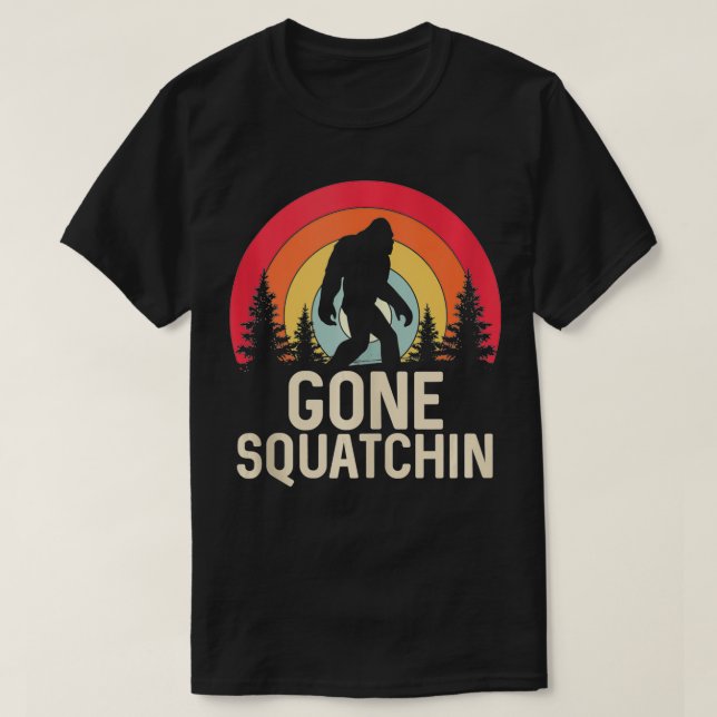 Camiseta Retro Gone Squatchin (Diseño del anverso)