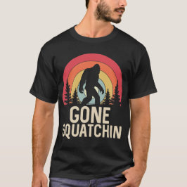 Camiseta Retro Gone Squatchin Bigfoot Sasquatch